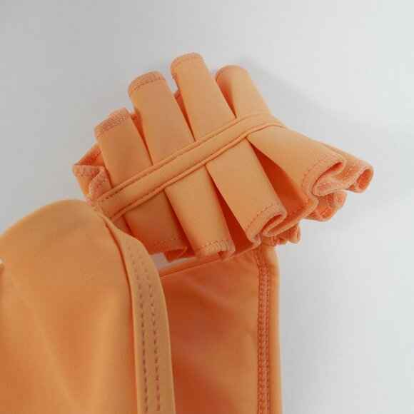 Andrea Iyamah Mulan Swim BIKINI BOTTOM Ruffled Size XL Apricot Peach Orange NEW - Picture 8 of 15